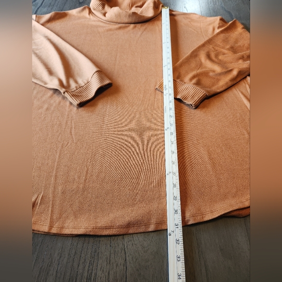 St. John's Bay Orange Cowl Neck Sweater. - Picture 5 of 6